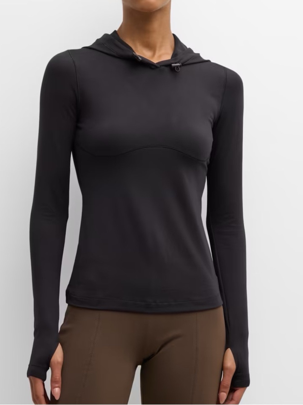 NWOT - Alo Yoga - Alosoft Hooded Runner in Black / Small